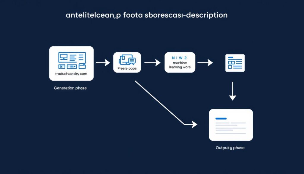 Diagram showing how AI processes product information to generate descriptions Diagram showing how AI processes product information to generate descriptions