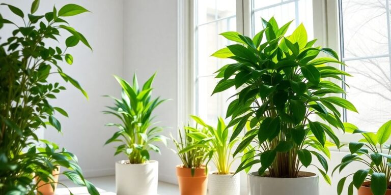 Healthy green plants in a bright, modern room.